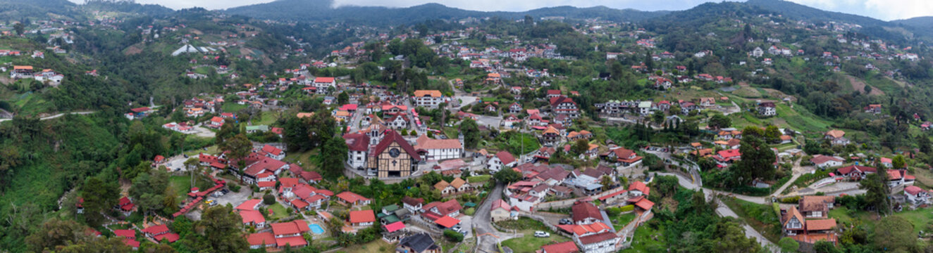 Aerial view of the German village called La Colonia Tovar in Venezuela