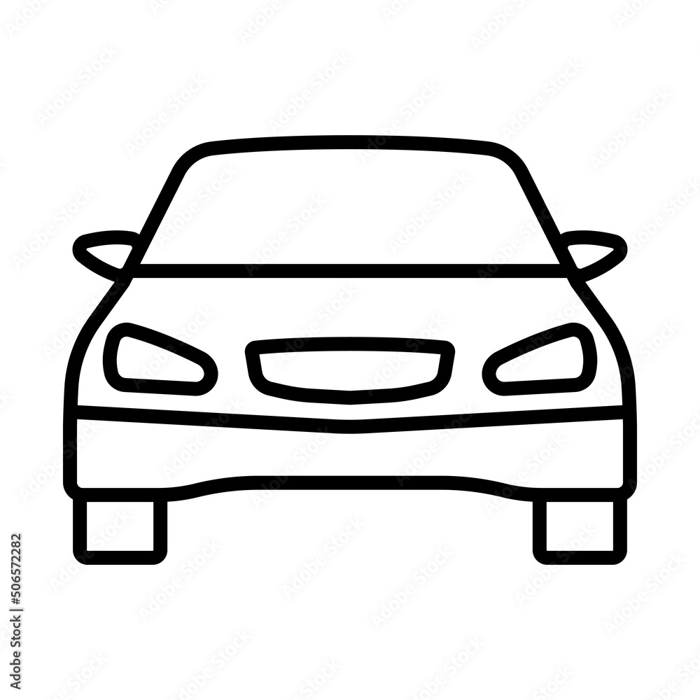 Wall mural sedan car icon