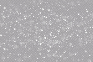 light effect. Background of sparkling particles. Shiny elements on a transparent background.Christmas dust.