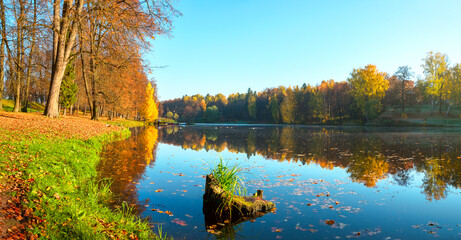
Autumn landscape with lake