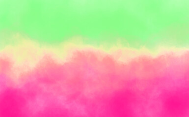 Pink, light green, abstract watercolor background, gradient