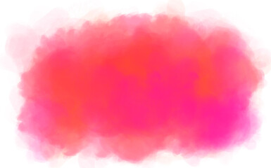 pink and orange watercolor spot on a white background