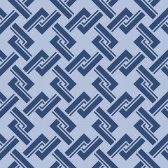 Japanese Overlap Diamond Square Vector Seamless Pattern