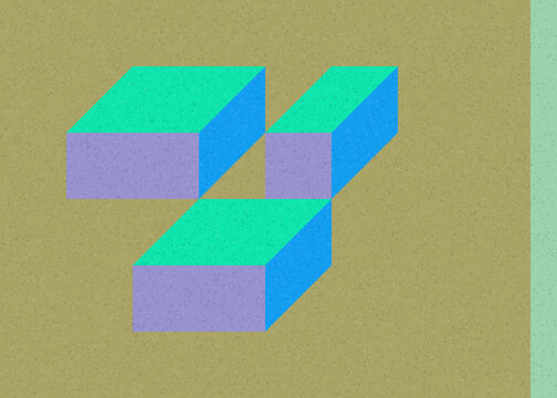 Implementation of Edward Zajec&rsquo;s &ldquo;Il Cubo&rdquo; from 1971. Essentially a Truchet tile set of 8 tiles and rules for placement art illustration