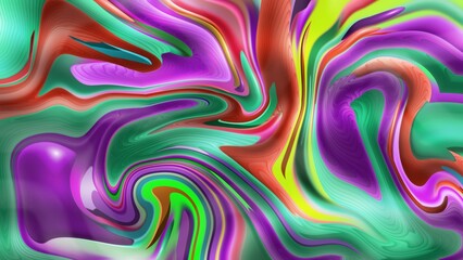 Colorful liquid painting background. Highly detailed colorful vibrant abstract painting for use as backgrounds, textures and overlays