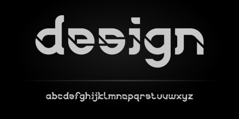 Abstract modern futuristic alphabet font. typography urban style fonts for technology, digital, movie, logo design