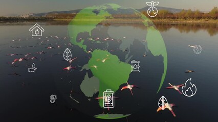 Environmental technology concept. Sustainable development goals. SDGs. High quality 4k footage