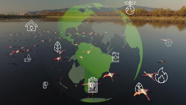 Environmental technology concept. Sustainable development goals. SDGs. High quality 4k footage