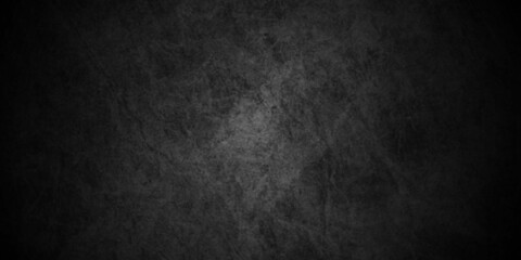 Dark black grunge textured concrete backdrop background. Panorama dark grey black slate background or texture. Vector black concrete texture. Stone wall background.