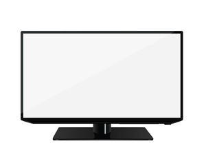 modern television isolated on a white background
