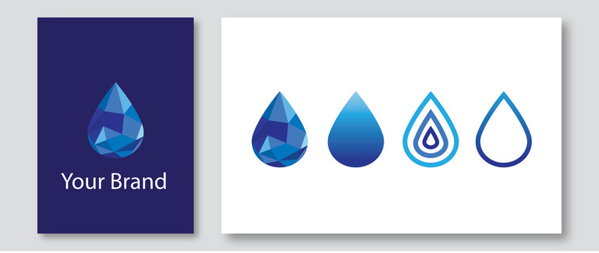 drop water logo with blue color. aqua logo, nature logo, clean logo, fresh logo, liquid logo, blue logo