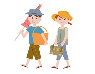 カップル　海水浴