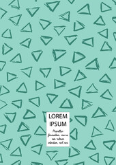 Vector Abstract Hand Drawn Scribble Cover. Minimal Artistic Sketch Poster.