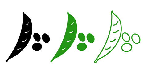 栄養価が高い豆のベクターイラスト素材セット