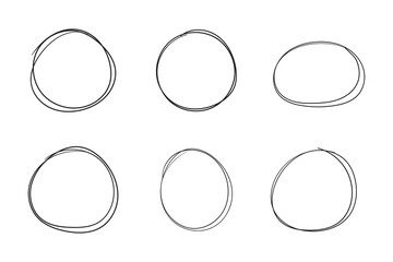 hand drawn circle doodle illustration