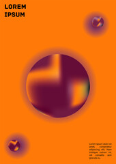 Vector Gradient Colorful Cover. Holographic Abstract Background Poster Design Template.