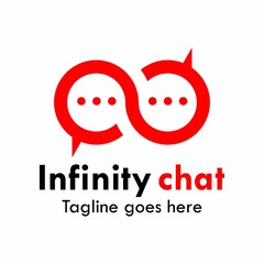 Infinity chat logo template illustration