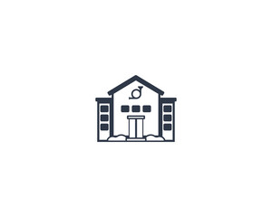 Post office vector flat emoticon. Isolated Post office emoji illustration. Post office icon