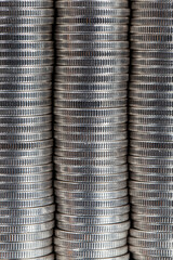 a large number of metal coins are used in eastern Europe