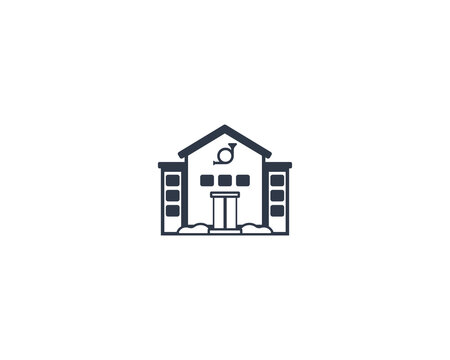 Post office vector flat emoticon. Isolated Post office emoji illustration. Post office icon