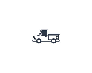 Pickup Truck vector flat emoticon. Isolated Pickup Truck illustration. Pickup Truck icon