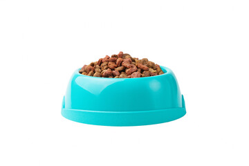Food for cats and dogs in a bowl isolate on a white background.