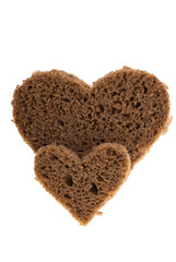 bread heart isolated