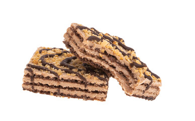 waffle cake isolated