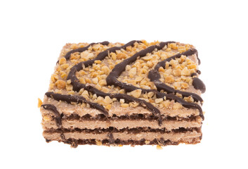 waffle cake isolated