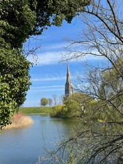 Naklejka premium church on the lake