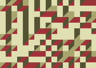 Implementation of Edward Zajec’s “Il Cubo” from 1971. Essentially a Truchet tile set of 8 tiles and rules for placement art illustration