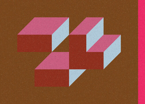Implementation of Edward Zajec&rsquo;s &ldquo;Il Cubo&rdquo; from 1971. Essentially a Truchet tile set of 8 tiles and rules for placement art illustration
