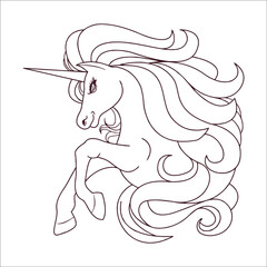 illustration of a horse coloring page for kids