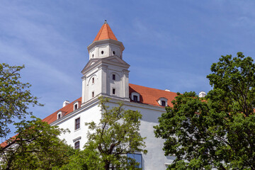 Bratislava castle on a sunny spring day