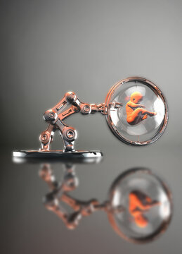 Artifical baby, conceptual illustration