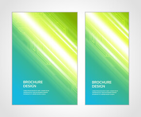 Bright blurred green gradient dust particles brochure booklet cover design template vector illustration. Colorful abstract spectrum visual soft luminosity diagonal inspiration mockup