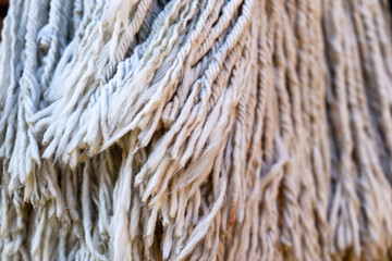 close up of strands of mop
