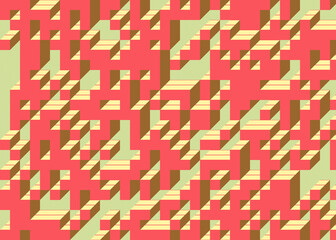 Implementation of Edward Zajec’s “Il Cubo” from 1971. Essentially a Truchet tile set of 8 tiles and rules for placement art illustration