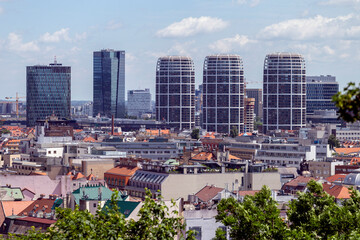 Naklejka premium View of Bratislava from the castle hill