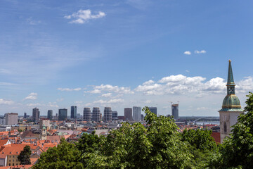 View of Bratislava from the castle hill