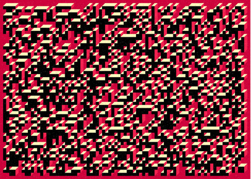 Implementation of Edward Zajec&rsquo;s &ldquo;Il Cubo&rdquo; from 1971. Essentially a Truchet tile set of 8 tiles and rules for placement art illustration