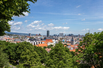 View of Bratislava from the castle hill