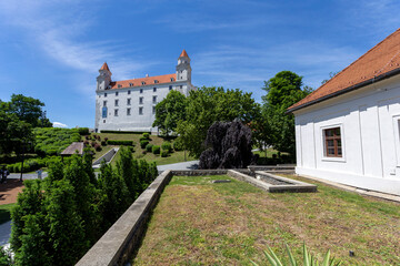 Bratislava castle on a sunny spring day