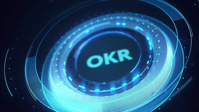 OKR Objectives key results. Business, Technology, Internet and network concept.