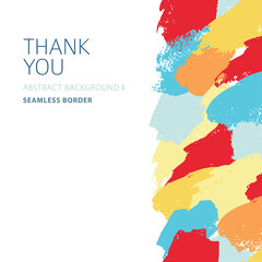 Obraz premium Abstract background with color splashes. Seamless border.