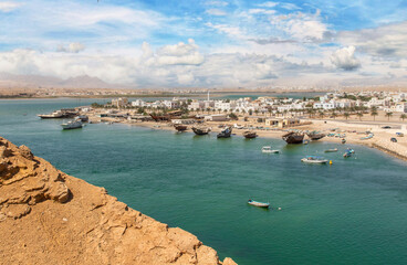 Sur, Oman - an important point for sailors and famous also for its building wooden ships, Sur is a...