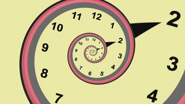 Droste effect clock zoom in