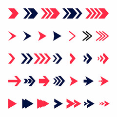 Set arrow icons. Vector pointers icons for web navigation design elements. Vector illustration EPS 10