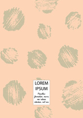 Vector Abstract Hand Drawn Scribble Cover. Minimal Artistic Sketch Poster.