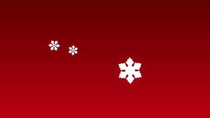 Christmas Vector Background with Falling Snowflakes. Isolated on Red Background. Realistic Snow Sparkle Pattern. Snowfall Overlay Print. Winter Sky. Papercut Snowflakes.
